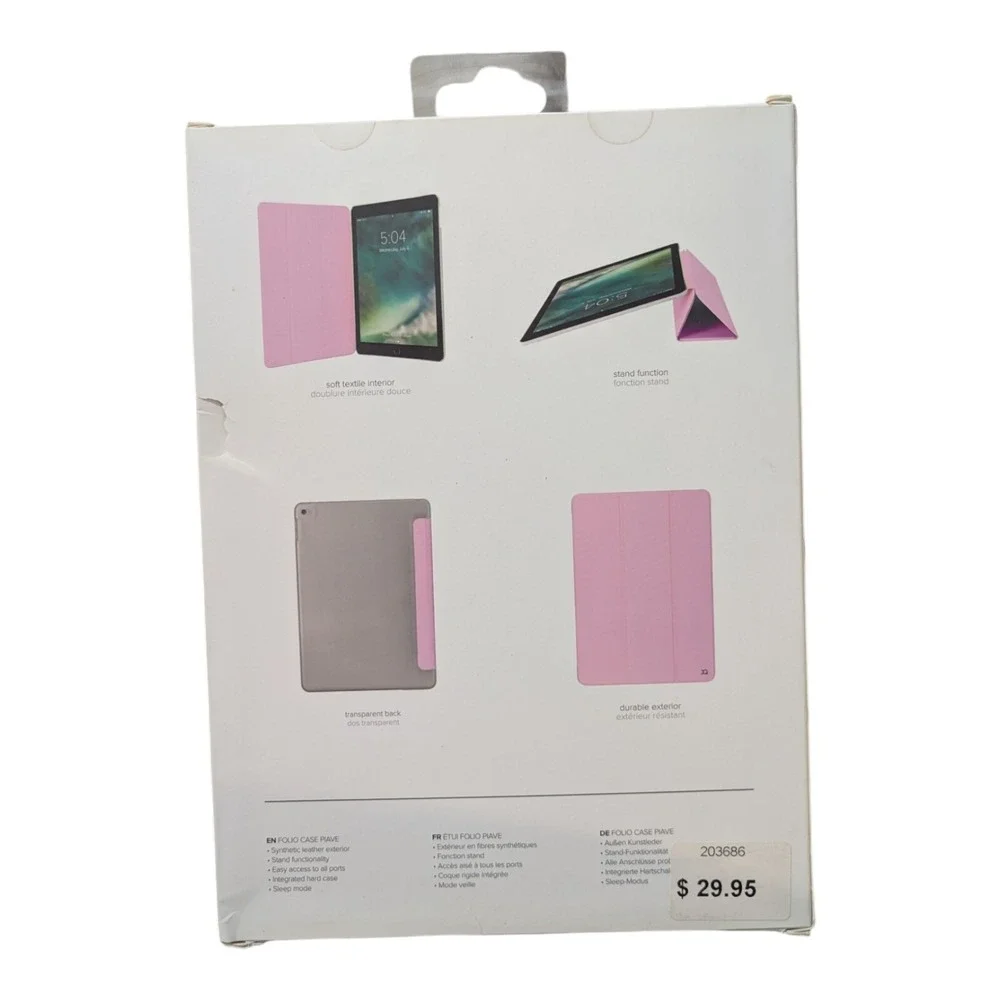 F2. Xqisit Folio Case For Apple iPad Air 2 - Pink/Transparent Back